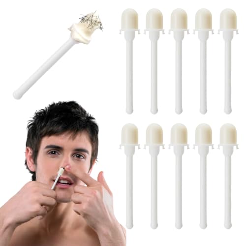 10 Pièces Nez Épilation Cire Kit, Bâtons de Cire Nasale Jetables, Bandes d'Épilation Nasale pour Hommes et Femmes, pour le nettoyage des narines