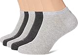 PUMA Lot de 5 Paires de Chaussettes Unisexes, Anthracite/Gris Mélangé, 43-46 Mixte