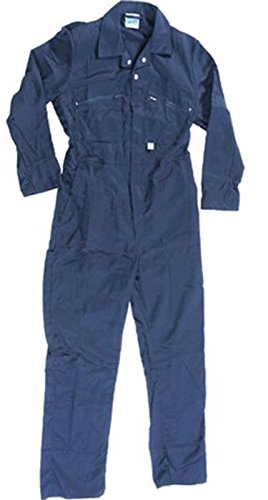 Image of Men's Luxury Heavyweight Blue Castle Zip Front Boiler Suit - Work Overalls (44" Chest, Navy Blue)