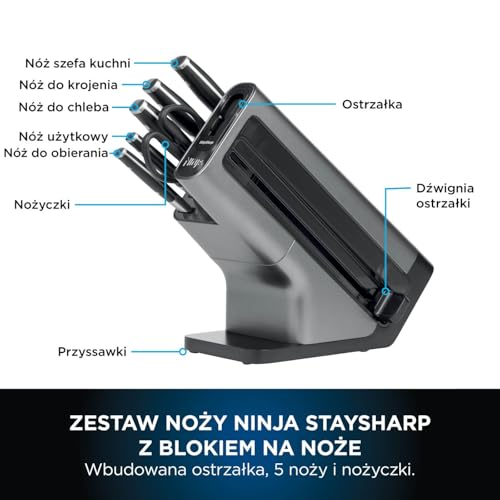 Ninja Foodi StaySharp blok na noże, czarny/srebrny, K32006EU