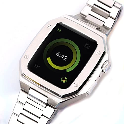 Boîtier métal Apple Watch 44mm avec ensemble de bracelets en acier - 6