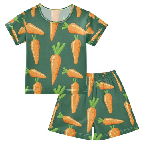 senya Short Sleeve Pajamas Sets Summer Cotton Sleepwear Carrot