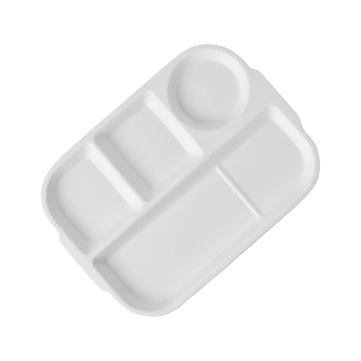 IMIKEYA Assiette Compartimentée Céramique Blanche pour Servir les Repas Maison Raviolis
