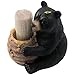 Decorative Black Bear in a Beehive Honey Pot Toothpick Holder Figurine for Cabin or Rustic Lodge Decor Sculptures and Statuettes As Collectible Wildlife Animal Gifts