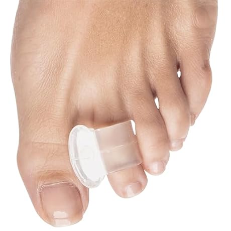ZenToes Clear Gel Toe Separators for Bunions, Spreaders for Overlapping Toes and Drift Pain - 1 Pack of 4 (Clear)
