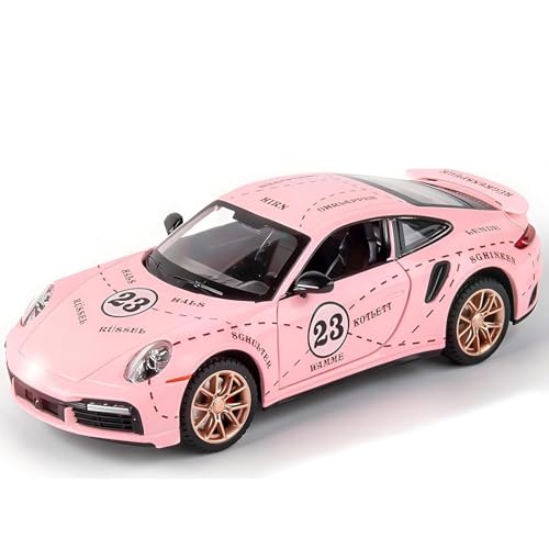 Auto de juguete 1:32 Porsche 911 GT3 Turbo S rosa miniatura 1
