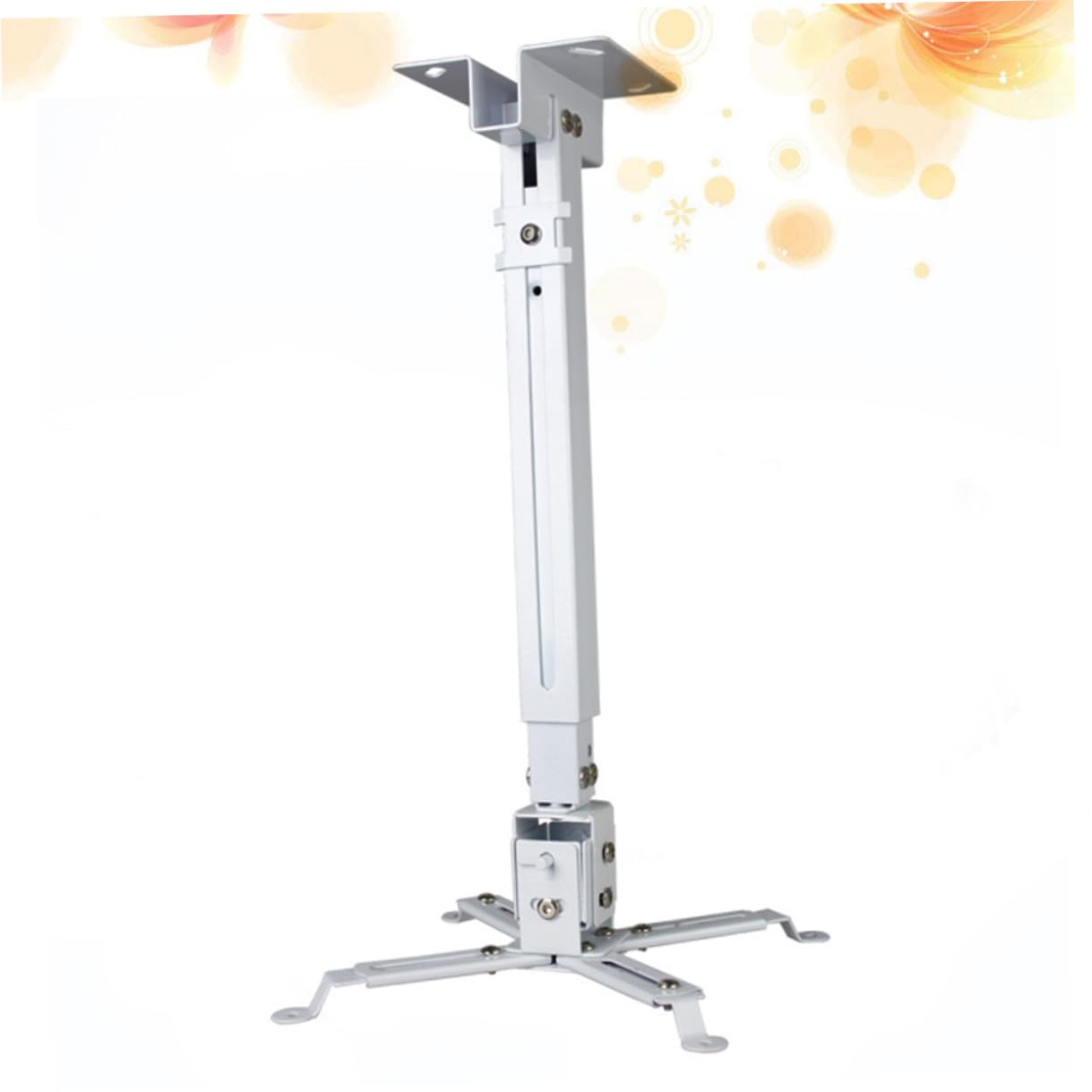 CALLARON Supporto LED per in a Bianco Ferro da Proiettore Soffitto Braccio Regolabile Supporti Articolati per Fino 15kg per Installazioni