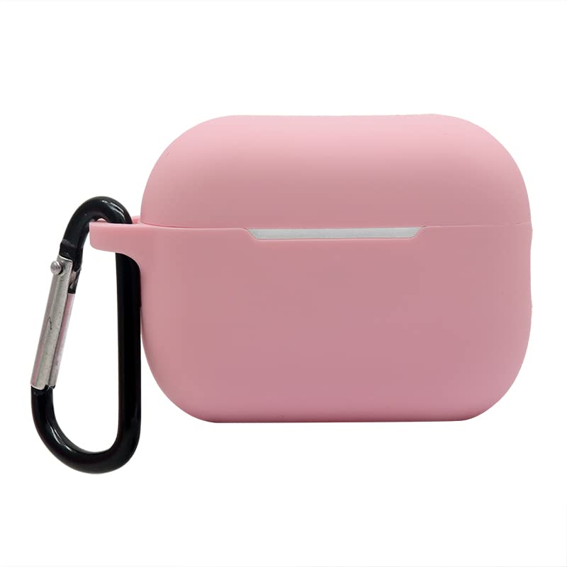 JMF TechCase compatible with AirPods Pro 2 Gen Cover Portable Silicone Skin Protective Cover with Keychain (Support Wireless Charging) for AirPods Pro 2nd Generation 2022 (Pink)