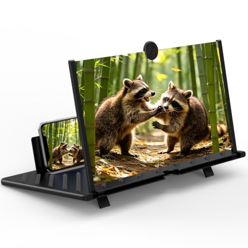 20" Screen Magnifier,3D HD Mobile Phone Magnifier Projector Screen for Movies, Videos, and Gaming,Foldable Phone Stand with Screen Amplifier,Supports All Smartphones,Gifts for Mom Dad