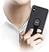Cell Phone Grip,Unversal Finger Strap Loop with Stand for Smart Phones,Support Magnetic Car Mount and Wireless Charging(Black)