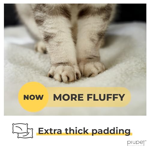 PiuPet® Self Heating Blanket for Cats I 60x45cm I Self heating cat mat without electricity I Cat blankets for indoor cats anti stress I Cat Blanket | Heated Cat Bed (White) - Image 4