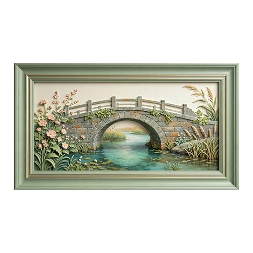 Peinture à l'huile botanique pastorale amovible pour créer un havre de paix dans votre salon