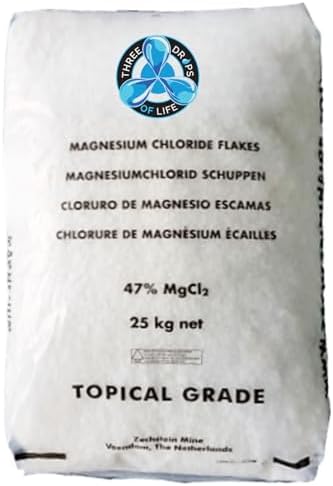 Magnesium Bath Flakes of Pure and All Natural Zechstein Inside Protocol, Netherlands Direct Magnesium Chloride for Bath and Foot Soaks, Bulk 56lb Bag - 25kg