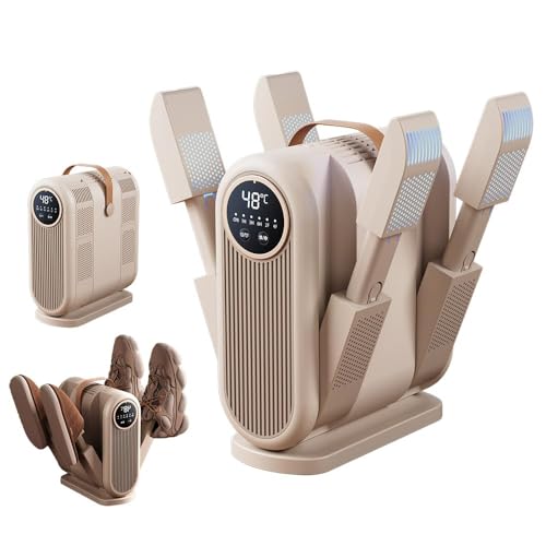 Sèche-chaussures Et Chauffe-électrique, Sèche-bottes Pliable Avec Stérilisation Uv, Circulation De Chaleur à 360° Et Minuterie Intelligente Pour Bottes De Ski Et Chapeaux