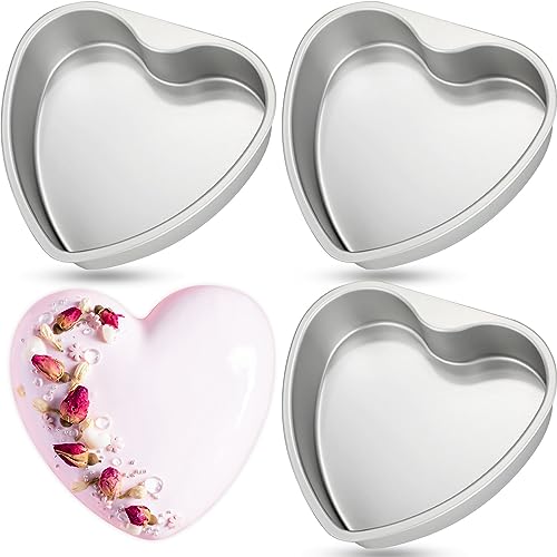 Mifoci 3 Pieces 10 Inch Heart Shaped Cake Pans Aluminum