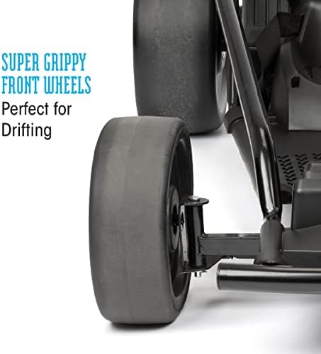 Xootz Comet Electric Go Kart, Kids Ride-On Racing Go Kart, 2 Speed with Drift Mode and Reversing, Steering Wheel, and Pedals, 2 x 12V Rechargeable Batteries, Custom, Black