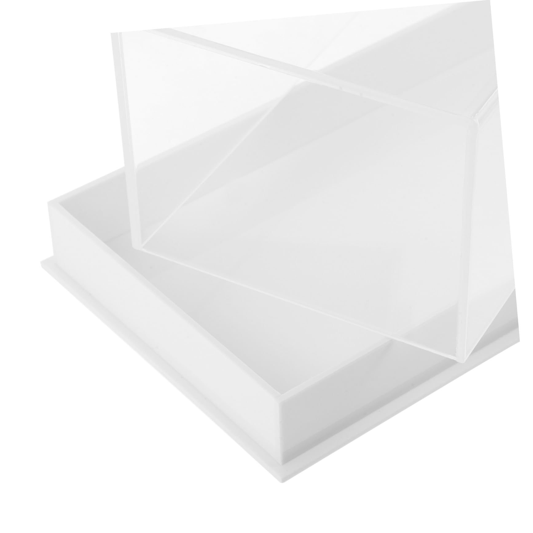 IMIKEYA Caja de Presentación Rectangular con Bandeja para Pasteles de Acrílico Soporte para Tartas con Tapa para Cafetería y Hogar Bandeja para Tartas con Tapa