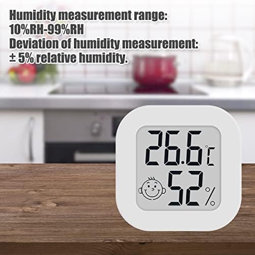 2 PCS LCD Digital Hygrometer Thermometer, Thermometer room temperature, Indoor Hygrometer Thermometer with Temperature Humidity Monitor for Bedroom, Baby Room, Warehouse, Cellar, Car.