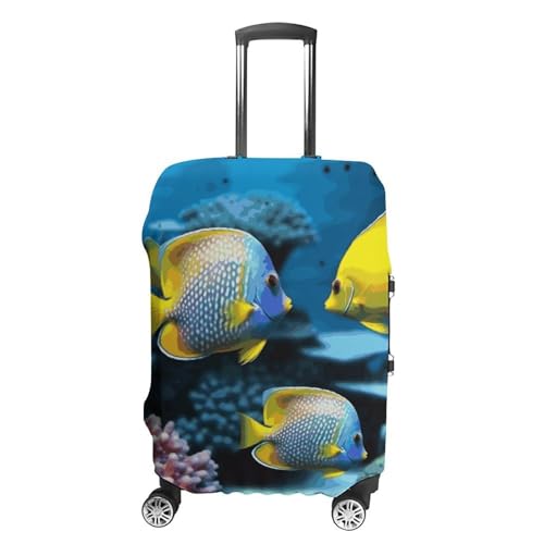 Tropical Fish Luggage Cover, Washable Elastic Suitcase Cover Protector Fit 18-32 Inch Luggage