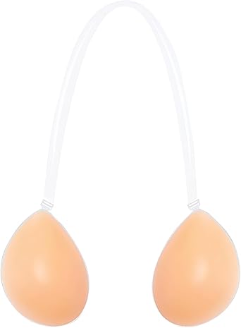 Silicone Lifting Adhesive Bra|2-Way Wear Strapless/Halter Neck, Reusable Invisible Nipple Covers for Women
