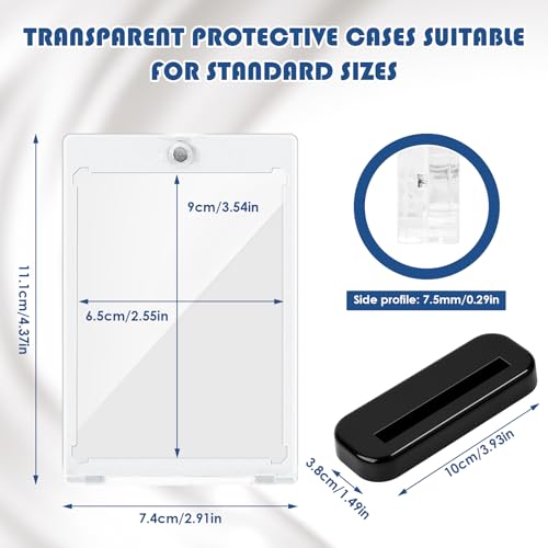 8 Stuck Magnetic Card Holder 35Pt Magnetischer Kartenhalter - Klar Kartenhüllen Magnet Karten Sammelkarten Hüllen Kunststoff Harte Halter Saver für Standard-Karten Sportkarten Fußballkarten