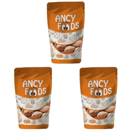 Image of Ancy Kagazi Badam 500 Grams (250 Grams X 2) - Thin Shell Almonds | Packed with Protein, Fiber, and Vitamins | Badam with Shell- Easy to Crack, Supports Brain Health and Boosts Energy - Great Snack Option for Office, School, or Fitness Enthusiasts