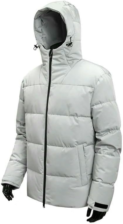 Winterjas voor heren, lang, warm, donsjack, parka, gewatteerde jas, wintermantel, dikke warme zware donsjas, winddicht, capuchon, maat M-4XL, groen, XL
