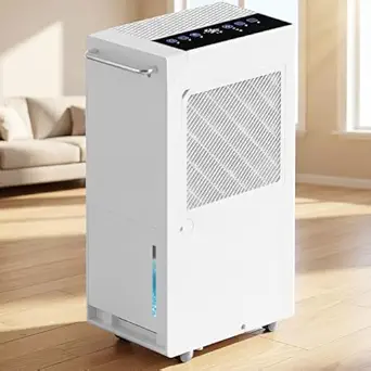 Uthfy 5500 Sq.Ft Dehumidifiers for Home and Basement, Max 100 Pint/Day Dehumidifier with Drain Hose, 24 H Timer & Child Lock, LED Panel, Ultra Quiet, whole house dehumidifiers for home, Bedroom