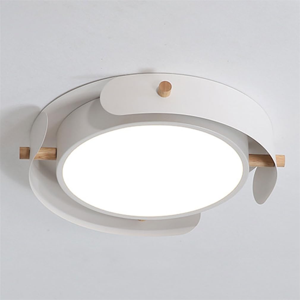 Oświetlenie LED do sypialni Okrągła lampa sufitowa 3 kolory do zabudowy o zmiennej intensywności z akrylowym abażurem Lampy sufitowe LED do przedpokoju Oprawa oświetleniowa Jadalnia