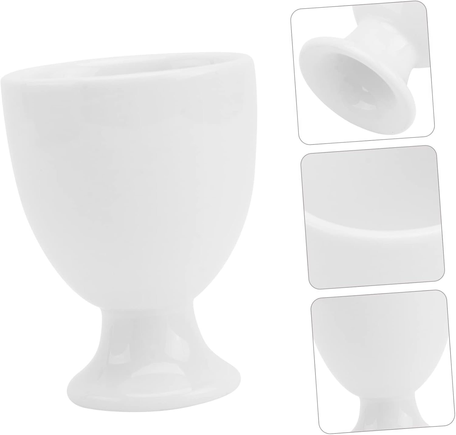 MAGICLULU Hotel Restaurant Egg Cups Porcelain Egg Holders 6pcs Ceramic Trays Household