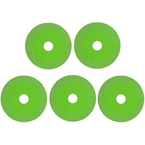5PCS Glass Cutting Disc, Disc Diamond Saw Blade Wheel for Glass Jade Crystal Wine Bottles (5) Cover