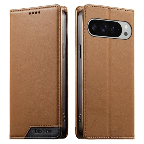Étui Google Pixel 9 5G anti-choc avec rabat magnétique et porte-carte