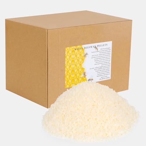 Tobeape® White Beeswax Pellets 5LB 100% Pure and Natural, Great for Skin Care Products, Candle Making, Wood Furniture Polish, Lip Balms, DIY Projects