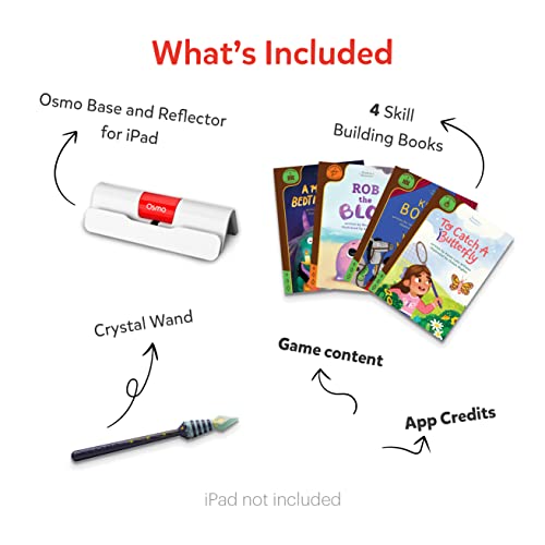 Osmo - Reading Adventure-Advanced Reader Kit For Ipad + Access To 4 More Books - Ages 5-7 - Builds Reading Proficiency, Phonics, Fluency, Comprehension & Sight Words Ipad Base Included Us Only #TOP4