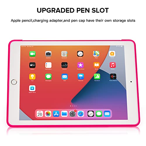 Ruban Case For Ipad 9.7 Inch 6Th 5Th Generation, Air 2/ Air 1 2018 2017 - Ultra Slim Lightweight Smart Cover With Anti-Scratch Non-Slip Flexible Soft Back Cover With Auto Sleep/Wake (Hot Pink) #TOP4