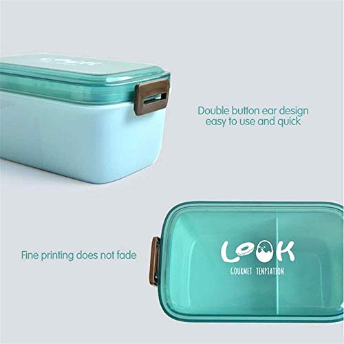 Cffdoifanh Bento Box, 2 Compartment Bento Box For Microwave Freezer Dishwasher，Lunch Box With Leak Stopper Lid To Prevent Spills In Your Work Or School Bag For Adults. (Color : Brown) #TOP4