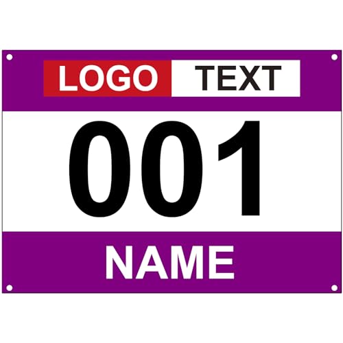 Muka 50 PCS Customized Running Bibs Race Competitor Numbers, Tyvek Racing Numbers for Marathon Races Events 8.2" x 6"