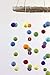 Rainbow Felt Ball Nursery Ceiling Mobile- LARGE SIZE- Neutral Children's Room Ceiling Decor- Nursery Boy Girl Baby Shower Gift- Handmade - 100% Wool Felt Shapes