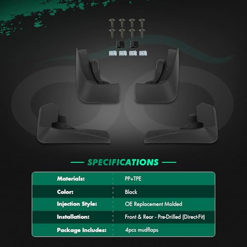 Image of SCITOO 4PCS Mud Flaps Front & Fear Splash Guard Set Suitable for Nissan Pathfinder 2024-2024 3.5L