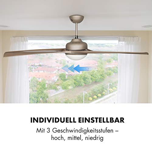 Klarstein Figo Deckenventilator mit integriertem Licht und Fernbedienung