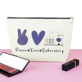 Lab Tech Gifts for Women Laboratory Technician Makeup Bag Medical Lab Technician Gifts Lab Assistant Gift Lab Tech Appreciation Gifts Lab Tech Gift Cosmetic Bag Science Gift Birthday Christmas Gifts