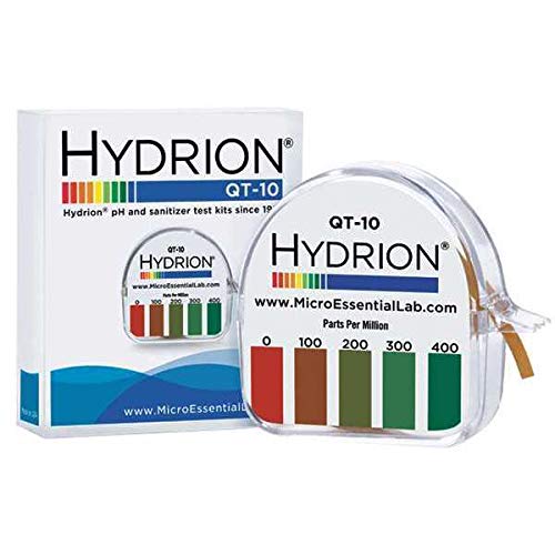 Micro Essential Laboratory QT10 Plastic Hydrion Low Range Quat Check