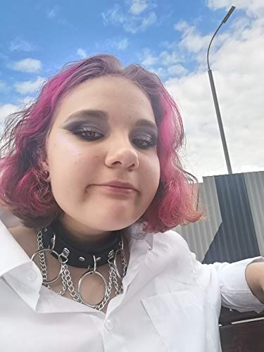 Circle Choker Necklace Pu Leather Goth Choker Collar With Black Studded Punk Rock Rivet Collar #TOP6