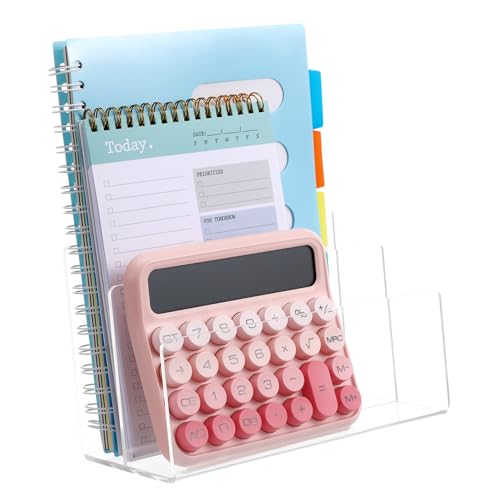 DOITOOL Acrylic Desk Organizer with Slots Transparent File Holder for Documents Mail and Letters Lightweight and Elegant Office Storage for Home and School