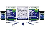 True Point Blood Glucose Test Strips for Use with One Touch Ultra, Ultra 2, Ultra Mini Meters, UltraSmart Meter and 100 Lancets Global 30 Gauge (Meter NOT Included)