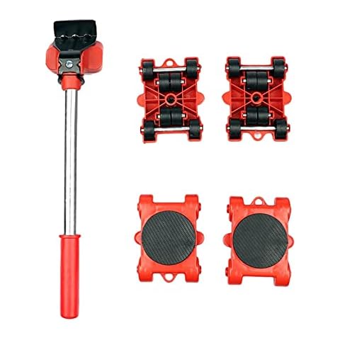MISOYER Furniture Mover Lifter - 4 Wheel Rollers and Adjustable Height Lifting Bar | Furniture Riser Dolly Kit for 150kg/330lbs Couches Sofas Cupboards Closets Cover