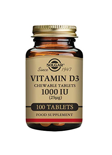 Vitamin D3 25 Mcg (1000 Iu) Chewable Tablets - Natural Strawberry Banana Swirl Flavor - 100 Count #TOP14