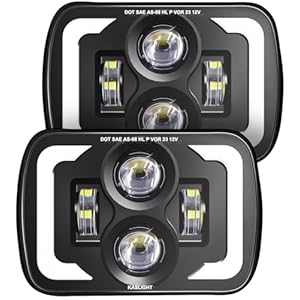 H6054 Led Headlights, 2025 DOT 5×7 7×6 Led Headlight High Lumens Anti-glare DRL Turn Signal Hi/Low Led Sealed Beam Headlamp for Jeep Cherokee XJ Wrangler YJ Ford Chevy GMC Toyota Nissan Dodge etc