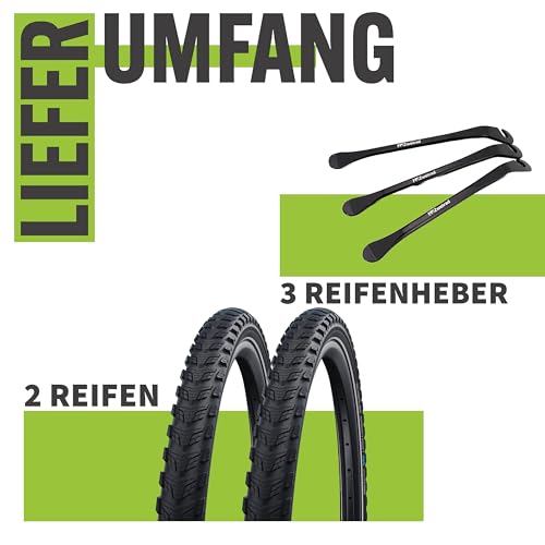 Schwalbe Fahrradreifen Marathon 365 2er Set 28 Zoll mit Reflexstreifen