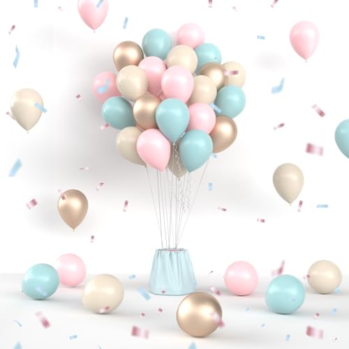64 Pcs Gender Reveal Balloons Kits for Gender Reveal Decorations